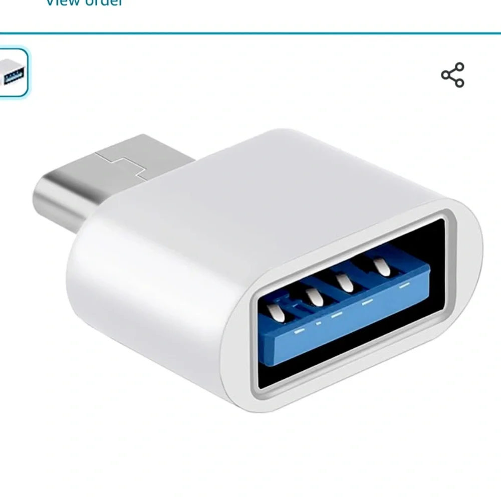 Mocale CarPlay Wireless USB-C to USB Adapter in White ADAPTER ONLY